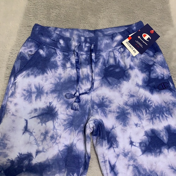 🎁SALE Champion Crush-dye Indigo Fleece Joggers Sweatpants M NWT - Picture 3 of 4
